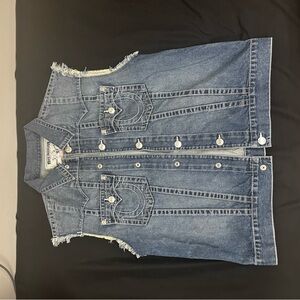 True religion trucker vest